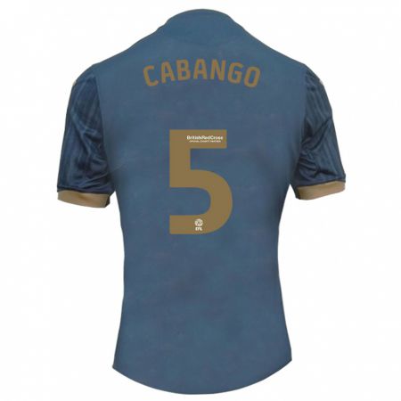 Kandiny Kinder Ben Cabango #5 Dunkles Blaugrün Auswärtstrikot Trikot 2023/24 T-Shirt