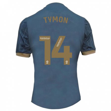Kandiny Kinder Josh Tymon #14 Dunkles Blaugrün Auswärtstrikot Trikot 2023/24 T-Shirt