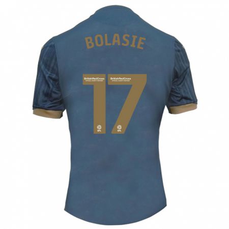 Kandiny Kinder Yannick Bolasie #17 Dunkles Blaugrün Auswärtstrikot Trikot 2023/24 T-Shirt