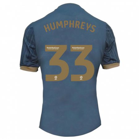 Kandiny Kinder Bashir Humphreys #33 Dunkles Blaugrün Auswärtstrikot Trikot 2023/24 T-Shirt