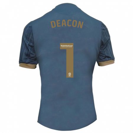 Kandiny Kinder Chelsea Deacon #1 Dunkles Blaugrün Auswärtstrikot Trikot 2023/24 T-Shirt