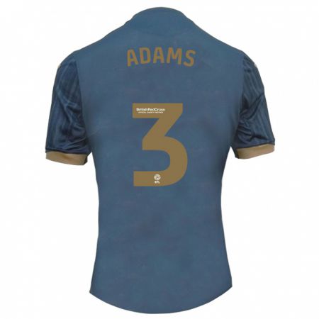 Kandiny Kinder Sarah Adams #3 Dunkles Blaugrün Auswärtstrikot Trikot 2023/24 T-Shirt