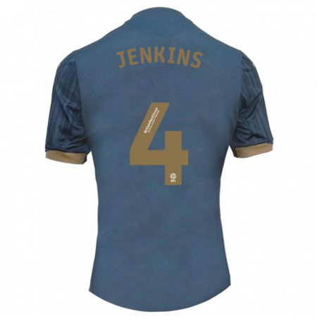 Kandiny Kinder Shaunna Jenkins #4 Dunkles Blaugrün Auswärtstrikot Trikot 2023/24 T-Shirt