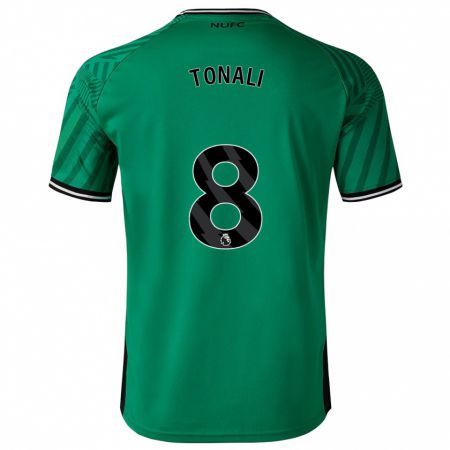 Kandiny Kinder Sandro Tonali #8 Grün Auswärtstrikot Trikot 2023/24 T-Shirt