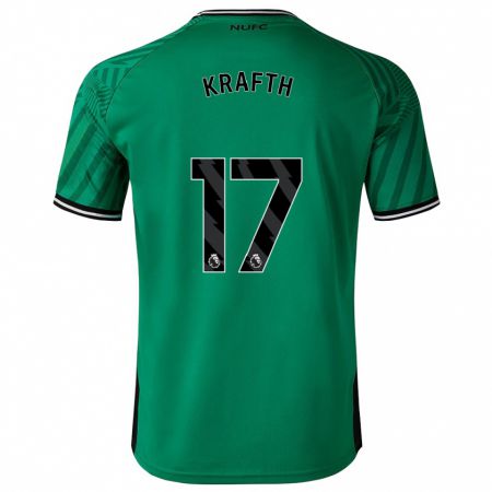 Kandiny Kinder Emil Krafth #17 Grün Auswärtstrikot Trikot 2023/24 T-Shirt