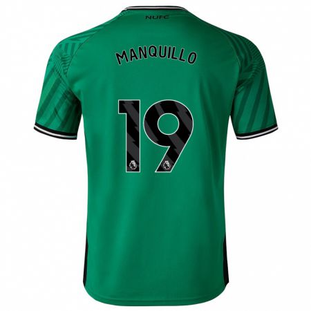 Kandiny Kinder Javier Manquillo #19 Grün Auswärtstrikot Trikot 2023/24 T-Shirt