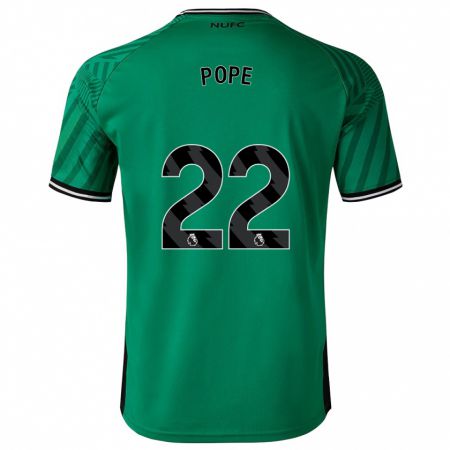 Kandiny Kinder Nick Pope #22 Grün Auswärtstrikot Trikot 2023/24 T-Shirt