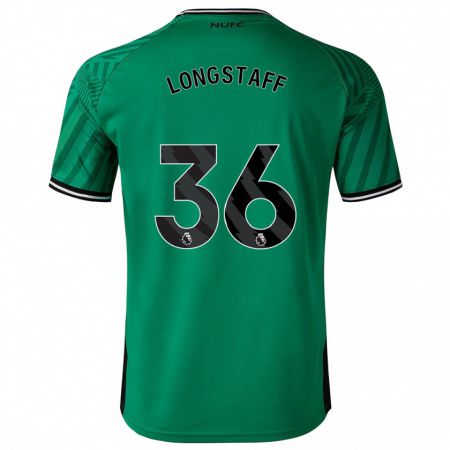 Kandiny Kinder Sean Longstaff #36 Grün Auswärtstrikot Trikot 2023/24 T-Shirt