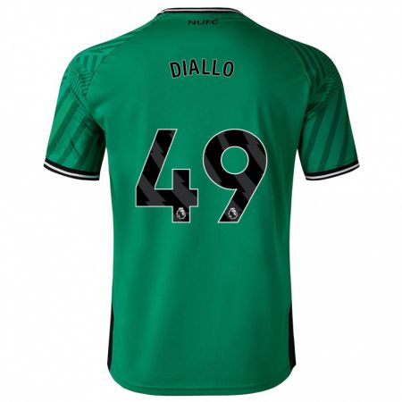 Kandiny Kinder Amadou Diallo #49 Grün Auswärtstrikot Trikot 2023/24 T-Shirt