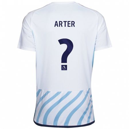 Kandiny Kinder Harry Arter #0 Weiß Blau Auswärtstrikot Trikot 2023/24 T-Shirt