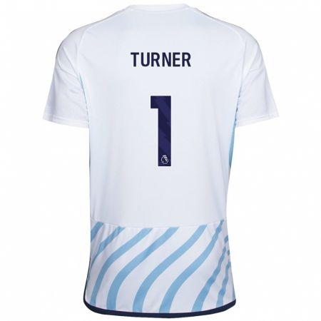 Kandiny Kinder Matt Turner #1 Weiß Blau Auswärtstrikot Trikot 2023/24 T-Shirt
