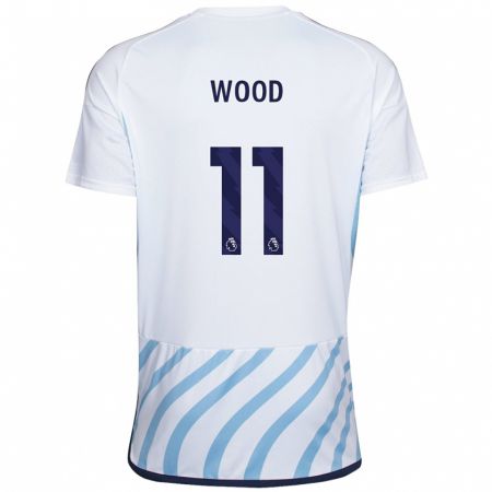 Kandiny Kinder Chris Wood #11 Weiß Blau Auswärtstrikot Trikot 2023/24 T-Shirt