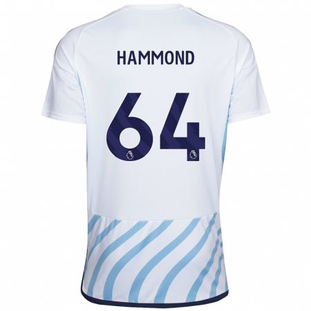 Kandiny Kinder Ben Hammond #64 Weiß Blau Auswärtstrikot Trikot 2023/24 T-Shirt