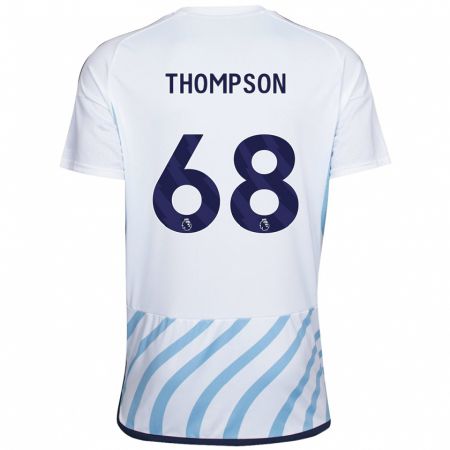 Kandiny Kinder Jack Thompson #68 Weiß Blau Auswärtstrikot Trikot 2023/24 T-Shirt