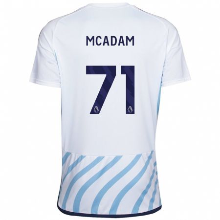Kandiny Kinder Kyle Mcadam #71 Weiß Blau Auswärtstrikot Trikot 2023/24 T-Shirt