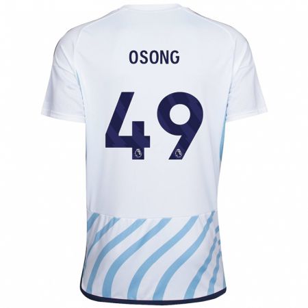 Kandiny Kinder Detlef Esapa Osong #49 Weiß Blau Auswärtstrikot Trikot 2023/24 T-Shirt