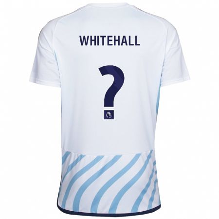 Kandiny Kinder Archie Whitehall #0 Weiß Blau Auswärtstrikot Trikot 2023/24 T-Shirt