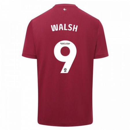 Kandiny Kinder Catherine Walsh #9 Rot Auswärtstrikot Trikot 2023/24 T-Shirt
