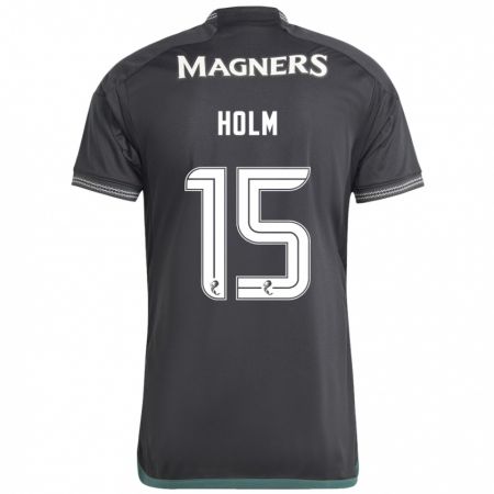 Kandiny Kinder Odin Thiago Holm #15 Schwarz Auswärtstrikot Trikot 2023/24 T-Shirt