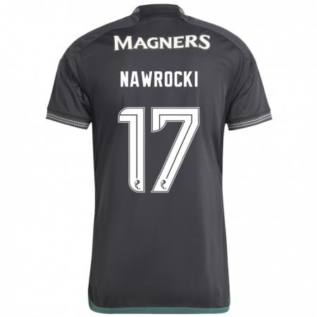 Kandiny Kinder Maik Nawrocki #17 Schwarz Auswärtstrikot Trikot 2023/24 T-Shirt