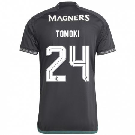 Kandiny Kinder Tomoki Iwata #24 Schwarz Auswärtstrikot Trikot 2023/24 T-Shirt