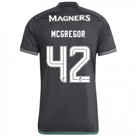 Kandiny Kinder Callum Mcgregor #42 Schwarz Auswärtstrikot Trikot 2023/24 T-Shirt