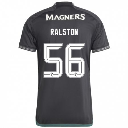 Kandiny Kinder Anthony Ralston #56 Schwarz Auswärtstrikot Trikot 2023/24 T-Shirt
