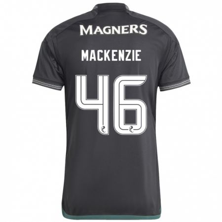 Kandiny Kinder Magnus Mackenzie #46 Schwarz Auswärtstrikot Trikot 2023/24 T-Shirt