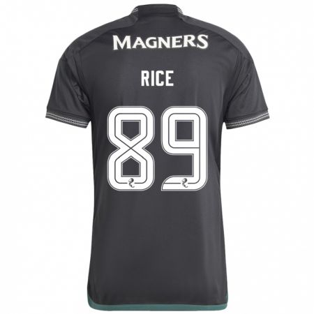 Kandiny Kinder Aidan Rice #89 Schwarz Auswärtstrikot Trikot 2023/24 T-Shirt