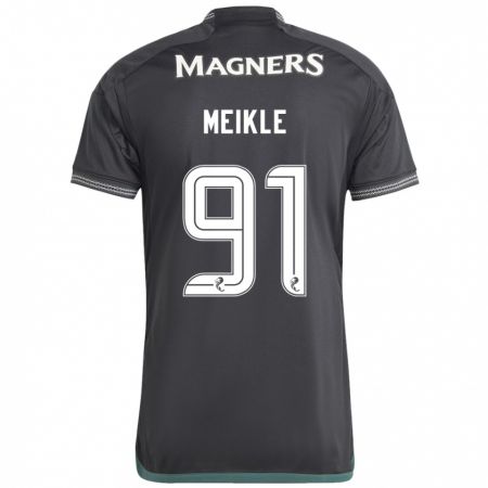 Kandiny Kinder Jamie Meikle #91 Schwarz Auswärtstrikot Trikot 2023/24 T-Shirt
