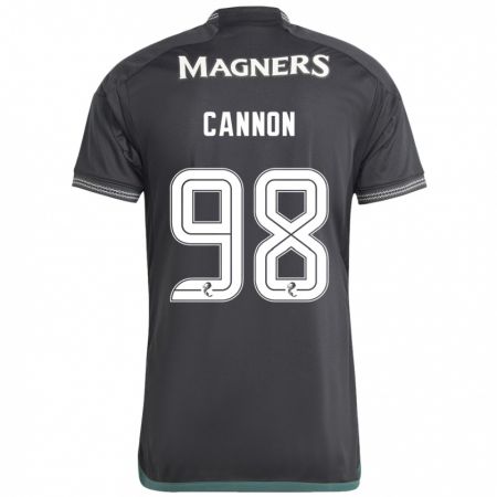 Kandiny Kinder Aidan Cannon #98 Schwarz Auswärtstrikot Trikot 2023/24 T-Shirt
