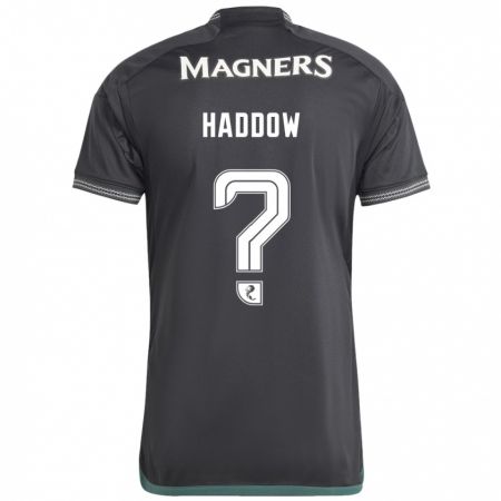 Kandiny Kinder Aiden Haddow #0 Schwarz Auswärtstrikot Trikot 2023/24 T-Shirt