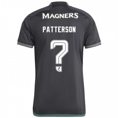 Kandiny Kinder Cameron Patterson #0 Schwarz Auswärtstrikot Trikot 2023/24 T-Shirt