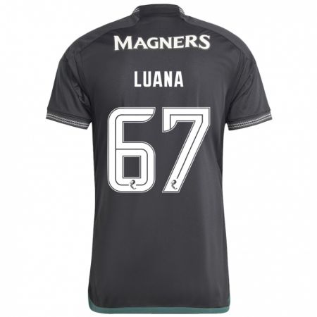 Kandiny Kinder Luana Muñoz #67 Schwarz Auswärtstrikot Trikot 2023/24 T-Shirt