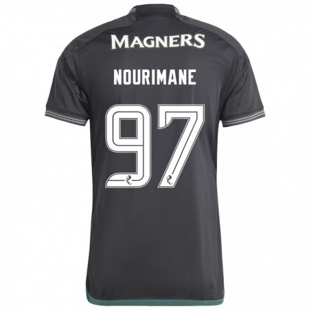Kandiny Kinder Addi Nourimane #97 Schwarz Auswärtstrikot Trikot 2023/24 T-Shirt