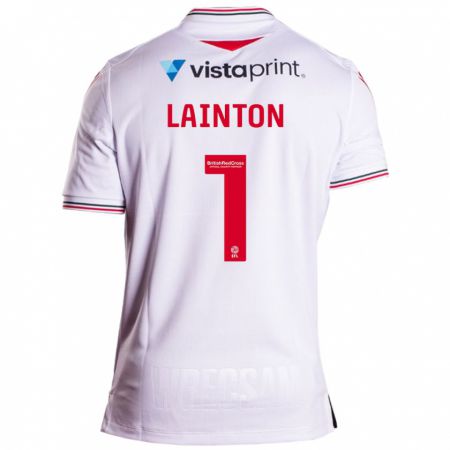 Kandiny Kinder Rob Lainton #1 Weiß Auswärtstrikot Trikot 2023/24 T-Shirt