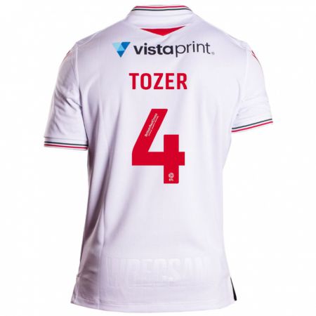 Kandiny Kinder Ben Tozer #4 Weiß Auswärtstrikot Trikot 2023/24 T-Shirt