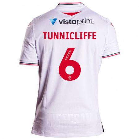 Kandiny Kinder Jordan Tunnicliffe #6 Weiß Auswärtstrikot Trikot 2023/24 T-Shirt
