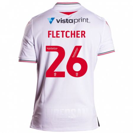 Kandiny Kinder Steven Fletcher #26 Weiß Auswärtstrikot Trikot 2023/24 T-Shirt