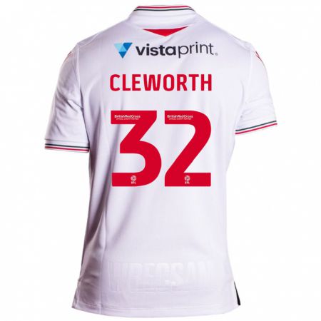 Kandiny Kinder Max Cleworth #32 Weiß Auswärtstrikot Trikot 2023/24 T-Shirt