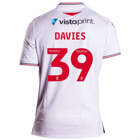 Kandiny Kinder Daniel Davies #39 Weiß Auswärtstrikot Trikot 2023/24 T-Shirt