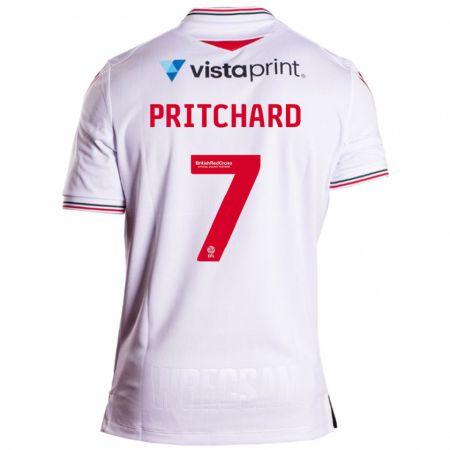 Kandiny Kinder Rebecca Pritchard #7 Weiß Auswärtstrikot Trikot 2023/24 T-Shirt