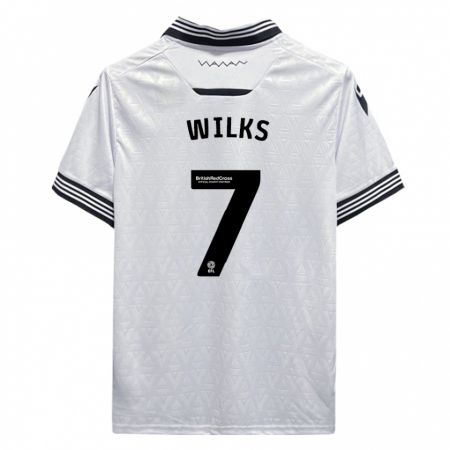 Kandiny Kinder Mallik Wilks #7 Weiß Auswärtstrikot Trikot 2023/24 T-Shirt