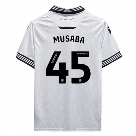 Kandiny Kinder Anthony Musaba #45 Weiß Auswärtstrikot Trikot 2023/24 T-Shirt