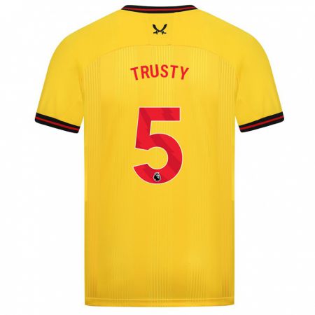 Kandiny Kinder Auston Trusty #5 Gelb Auswärtstrikot Trikot 2023/24 T-Shirt