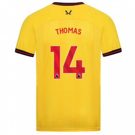 Kandiny Kinder Luke Thomas #14 Gelb Auswärtstrikot Trikot 2023/24 T-Shirt