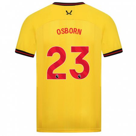 Kandiny Kinder Ben Osborn #23 Gelb Auswärtstrikot Trikot 2023/24 T-Shirt