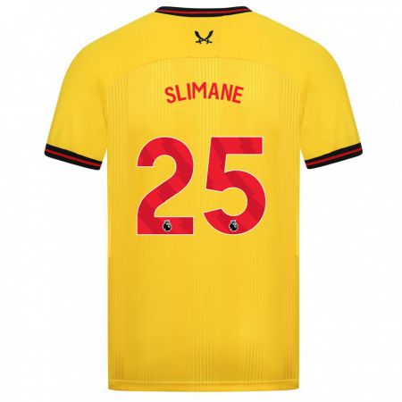 Kandiny Kinder Anis Slimane #25 Gelb Auswärtstrikot Trikot 2023/24 T-Shirt