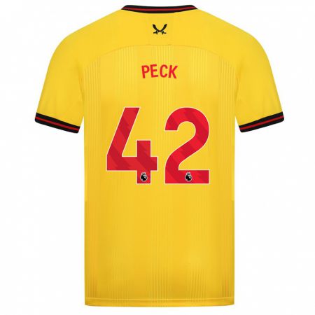 Kandiny Kinder Sydie Peck #42 Gelb Auswärtstrikot Trikot 2023/24 T-Shirt