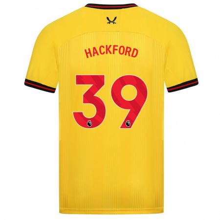 Kandiny Kinder Antwoine Hackford #39 Gelb Auswärtstrikot Trikot 2023/24 T-Shirt